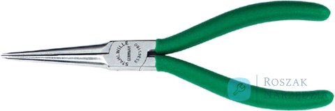 Szczypce półokrągłe (igłowe) dla elektroników160mm; chrom./powl. STAHLWILLE
