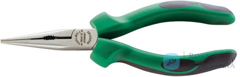 Szczypce półokrągłe z obcinakiem L=160mm (radio./tel.); polerowane, rękojeść 2K STAHLWILLE