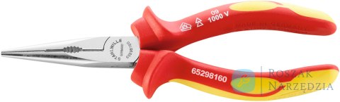 Szczypce półokrągłe z obcinakiem izolowane  VDE 1000V L=200mm (radio./tel) chromowane STAHLWILLE