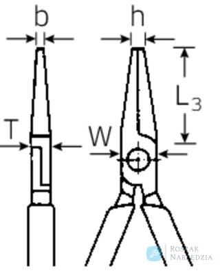 Szczypce półokrągłe z ostrzem tnącym VDE 1000V L=160mm; chrom./izolow. STAHLWILLE