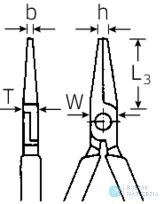 Szczypce regulowane płaskie szerokie L=140mm; chrom./powl. STAHLWILLE