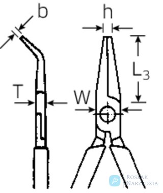 Szczypce regulowane płaskie szerokie odg.45st; L=140mm; chrom./powl. STAHLWILLE