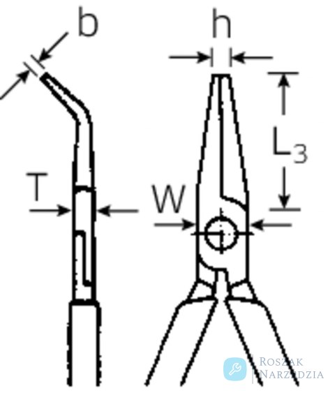 Szczypce regulowane płaskie szerokie odg.45st; L=140mm; chrom./powl. STAHLWILLE