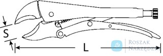 Szczypce zaciskowe 175mm rozw.30mm; z obcinakiem do drutu STAHLWILLE