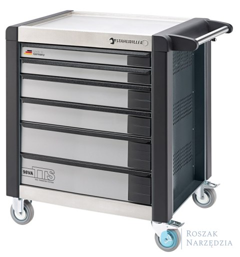 Wózek warsztatowy TTS 6-szufl. antracytowy z nakładkami; 1000x1024x652mm, max obciążenie: 40kg na szufladę; 1400 kg na wózek; Wózek warsztatowy TTS 6-szufl. antracytowy z nakładkami; 1000x1024x652mm, max obciążenie: 40kg na szufladę; 1400 kg na wózek;