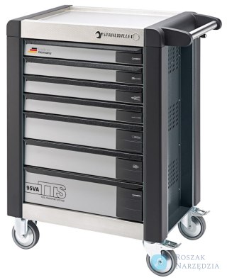 Wózek warsztatowy TTS 7-szufl. antracytowy z nakładkami, 1021x823x 497 mm; max obciążenie: 30kg na szufladę; 750 kg na wózek ST