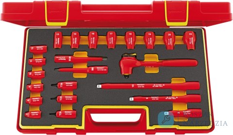 Zestaw narzędzi 3/8", 23 elementowy, izolowany 1000V  VDE  STAHLWILLE