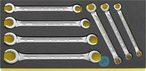 Zestaw TCS 1/3 kluczy oczkowych otwartych 8-22mm, 7-elementowy STAHLWILLE