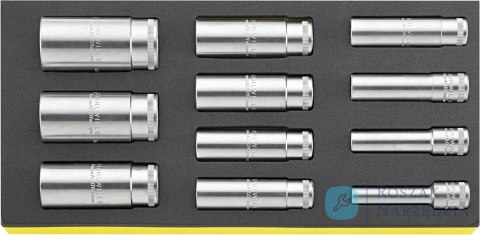 Zestaw TCS 1/3 nasadek długich 1/2", 10-32mm, 11-elementowy STAHLWILLE