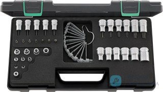 Zestaw narzędzi TORX 1/4",3/8" i 1/2" 35-elementy w walizce ABS STAHLWILLE