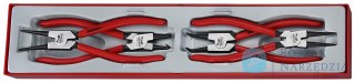 4-elementowy zestaw szczypiec do wewnętrzne  i zewn. pierścieni osadczych Teng Tools TTX474-9