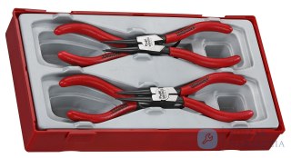 4-elementowy zestaw szczypiec do wewnętrzne  i zewn. pierścieni osadczych Teng Tools TT474-5