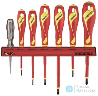 Zestaw wkrętaków 1000V na wieszaku ściennym WRMDV07N Teng Tools