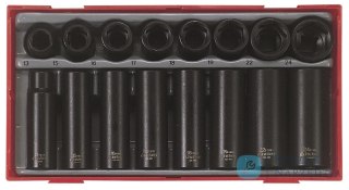 16-elementowy zestaw nasadek maszynowych z chwytem kwadratowym 1/2" Teng Tools