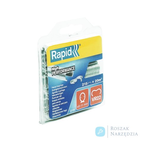 Zszywki zaciskowe do ogrodzenia Rapid VR22 - opakowanie 215 szt.