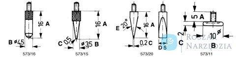 Końcówka pomiarowa do czujników zegarowych Limit 5x10x2 mm